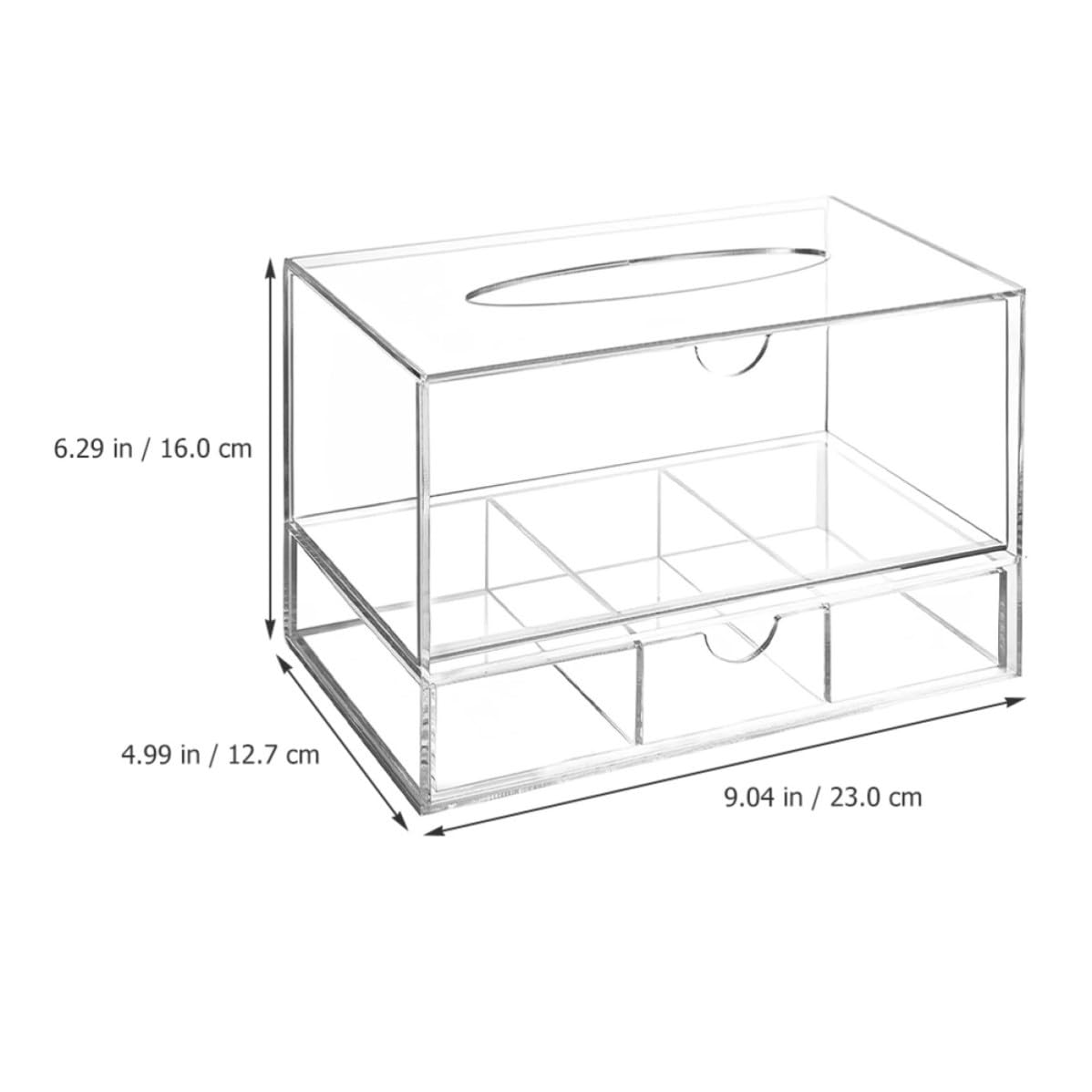 Mobestech Caja de Almacenamiento de Acrílico Transparente Cajón