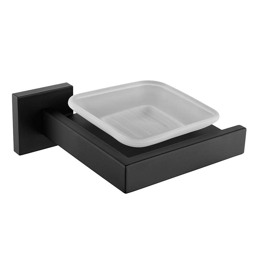 Celbon Wall Mounted SUS 304 Stainless Steel Soap Dish Black Finish Soap Holder for Bathroom and Toilet……