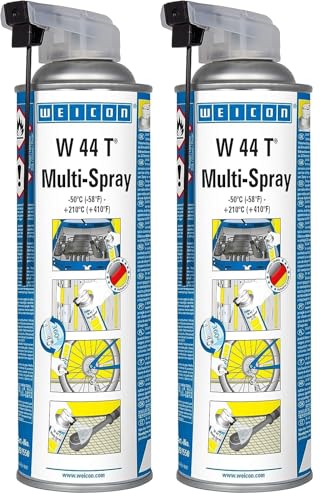WEICON W 44 T Multi-Spray 500 ml, Multifunktionsöl, 1 Spray - 5 Funktionen: Kriechöl, Rostlöser, Korrosionsschutz, Schmiermittel, Pflegespray (Packung mit 2)