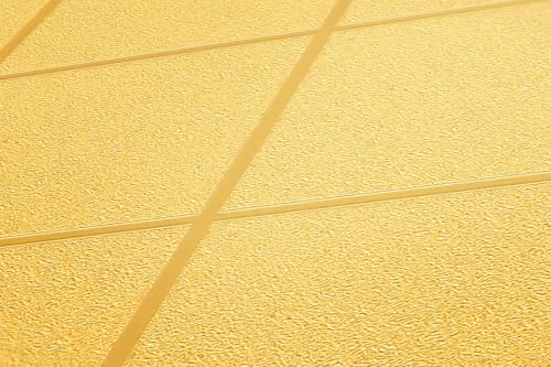 Papier peint intissé masquer défauts mur graphique or jaune