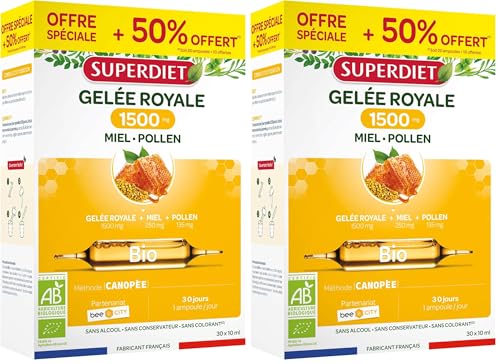Gelée Royale Bio 1500mg Superdiet Boostez Vos Défenses Immunitaires Naturellement