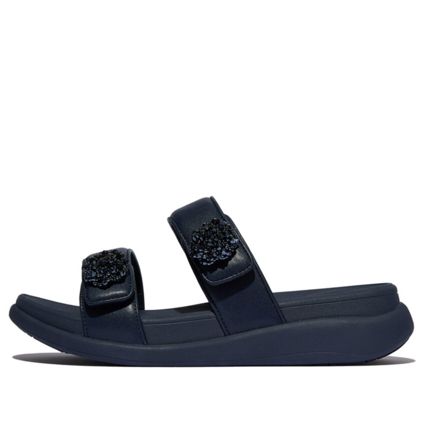 Fitflop Kobiety F-mode Go Beadie-button Adj. Flatform 2-bar SlidesSandał