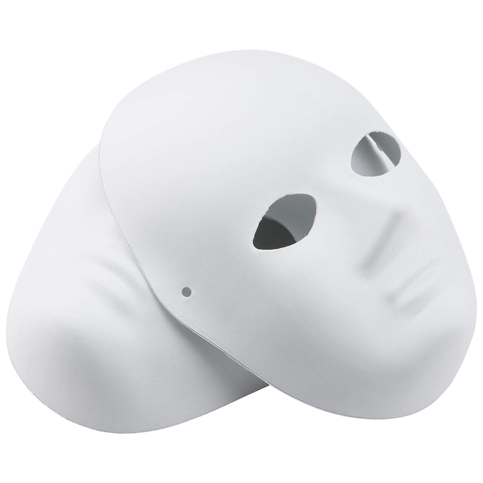 20 Maschere di Carta Bianca Fai da Te - 10 da Uomo e 10 da Donna in Polpa, Verniciabili per Carnevale, Cosplay, Halloween, Costumi