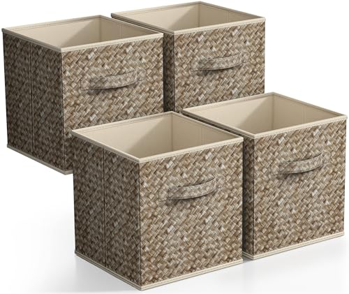 Sorbus Foldable Storage Bins - 11 Inch Sturdy...