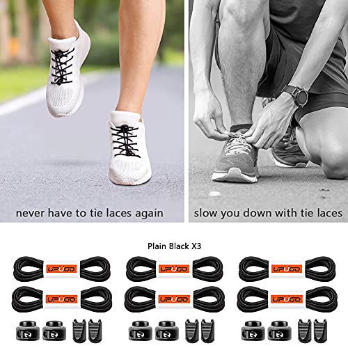 Image of UpUGo Elastic Shoe Laces, No Tie Shoe Laces Tieless for Kids, Adults, Elderly, One Size Fit All
