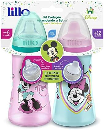 Lillo Kit 2 Copos Colors Bico De Silicone Disney Minnie Rosa Menor preço em Lillo Kit 2 Copos Colors Bico De Silicone Disney Minnie Rosa