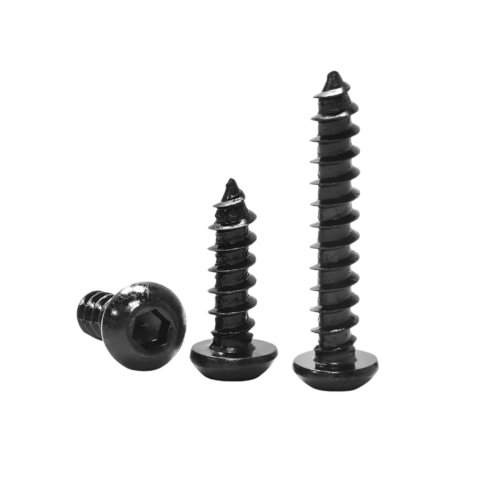 Tornillos autorroscantes Tornillos autorroscantes for Madera de Acero al Carbono con Cabeza Hueca Hexagonal, M2/M2.5/M3/M3.5/M4/M5/M6, M4 x 40 mm, 10-100 Unidades(M5x12mm)