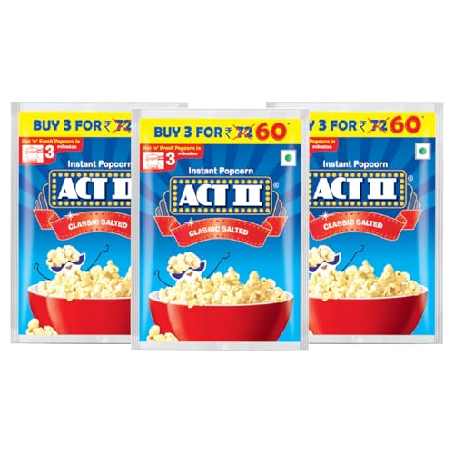 Image of ACT II Popcorn IPC Classic Salted Combo Pack, 59G (Pack of 3)