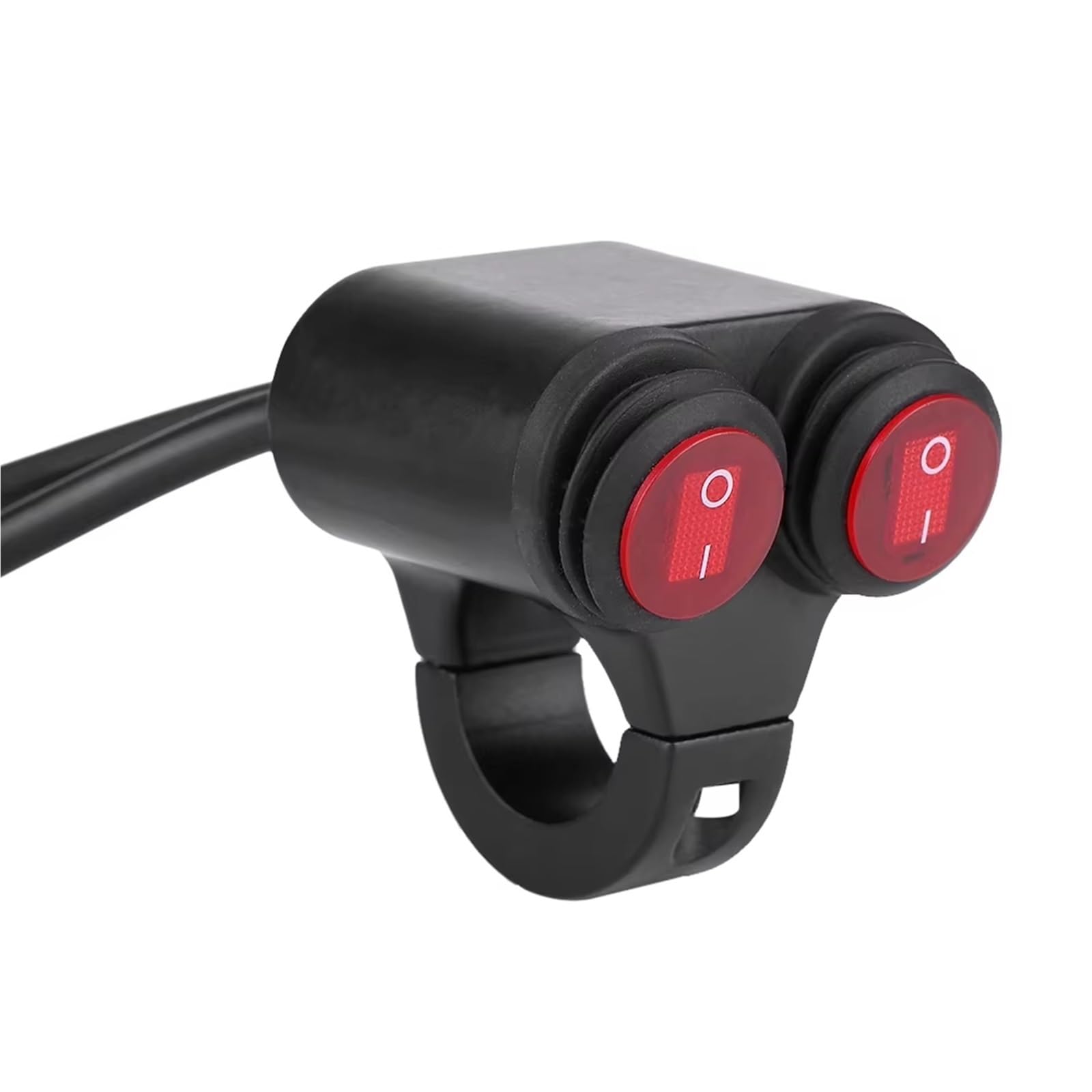 22 Mm Interrupteur Universel Pour Guidon De Moto Phare Frein Antibrouillard Klaxon Double Bouton De Commande Accessoires Moto Contacteur d'Allumage(C)