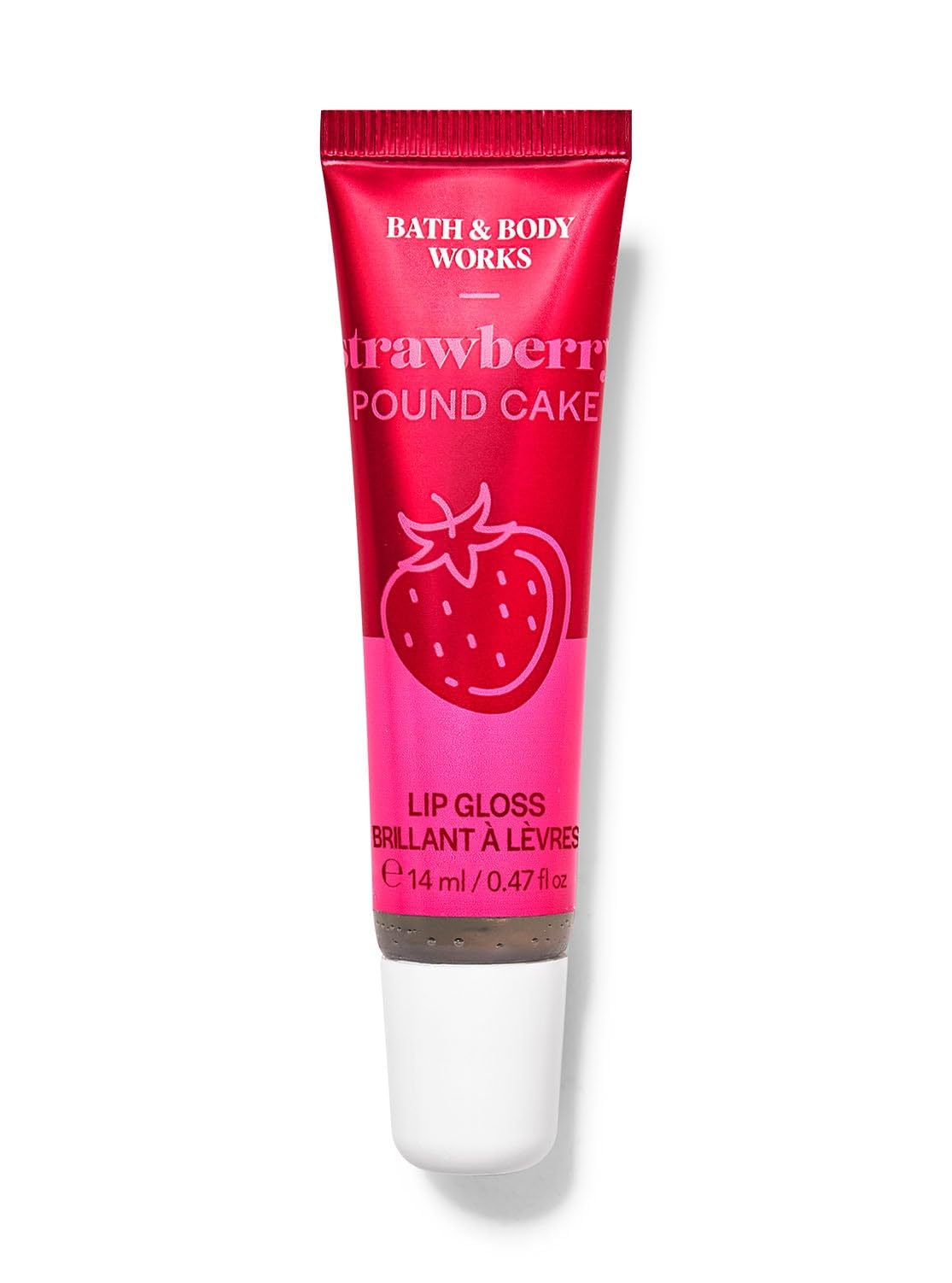 Bath and Body Works Strawberry Pound Cake Lip Gloss | 14 ml / 0.47 fl oz | Lip Gloss| Fragrance | For Men & Women-image-2