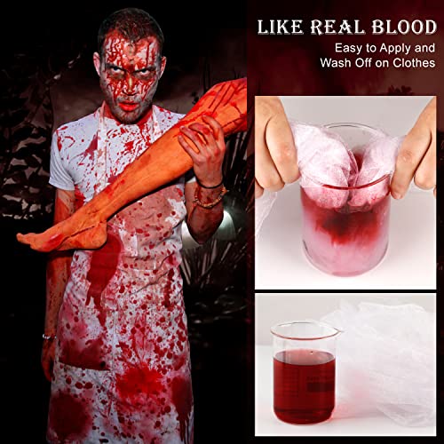 De'Lanci 2 Pcs Fake Blood Splatter ,De'Lanci Halloween Fake Blood Makeup Kit Washable ,Special Effects Fake Blood Spray For Zombie Vampire Clown Cosplay Mouth Eyes Clothes Dress Up ,Sfx Makeup Set Safe Paint ,100Ml thumb #7