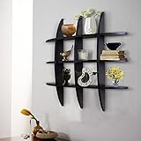 Shelving Solution Cross Display Wall Shelf (Black)