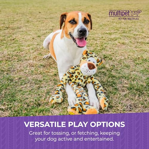 Multipets Swingin 56 cm großes Hundespielzeug aus Plüsch mit extralangen Armen und Beinen und Quietscher
