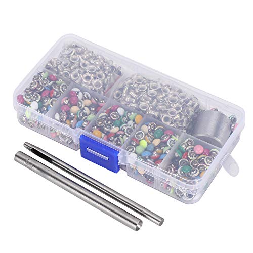 Rebites de latão resistentes e duráveis, rebites DIY, 380 conjunto para decoração e fixação de difer