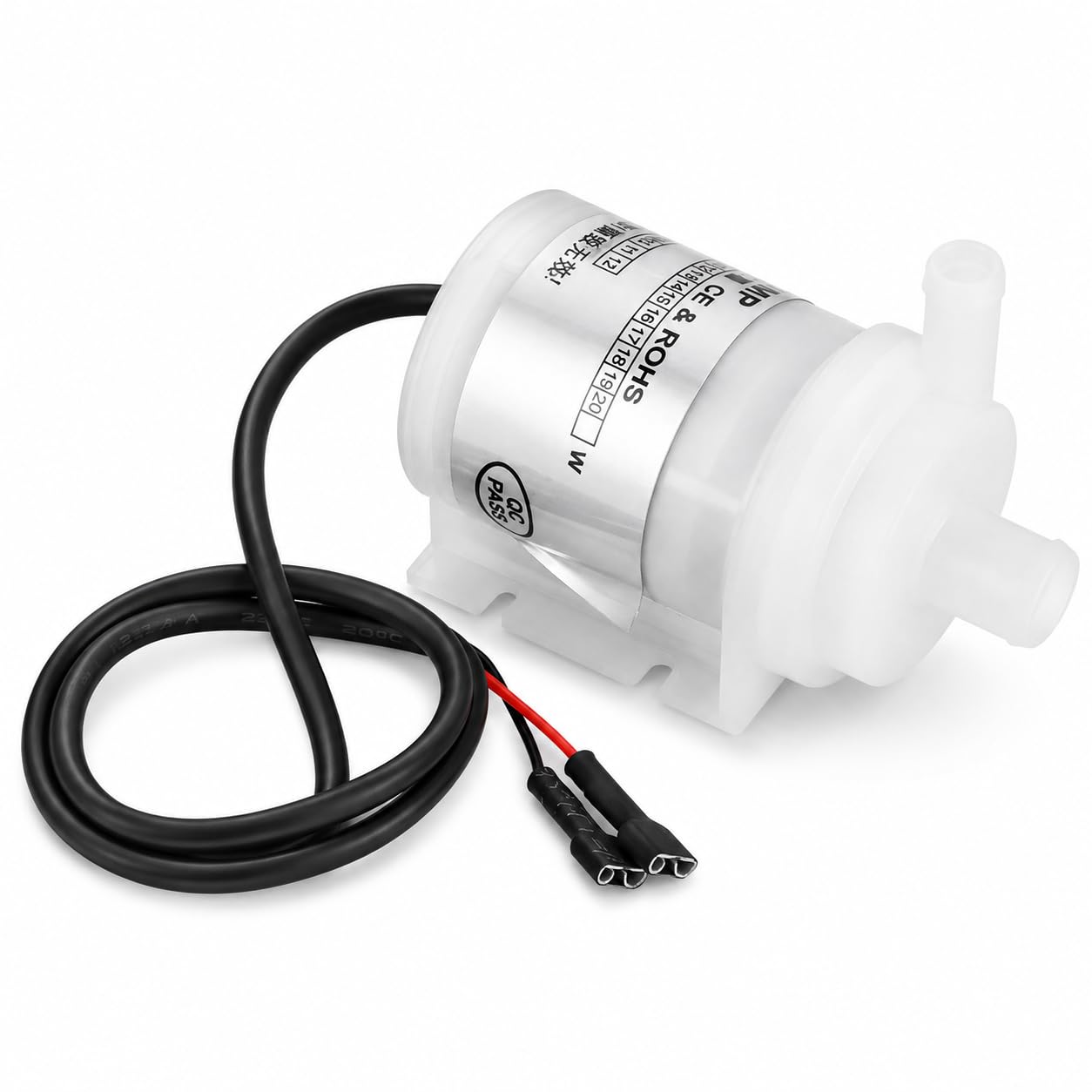 MINI 24V Brushless Water Pump, DC 10W Submersible Inline Electric Pump, Small Quiet Magnetic Drive Pump with 6mm Hose Connector, Food-Grade Aquarium for Garden Pond, Fountain, Hydroponics