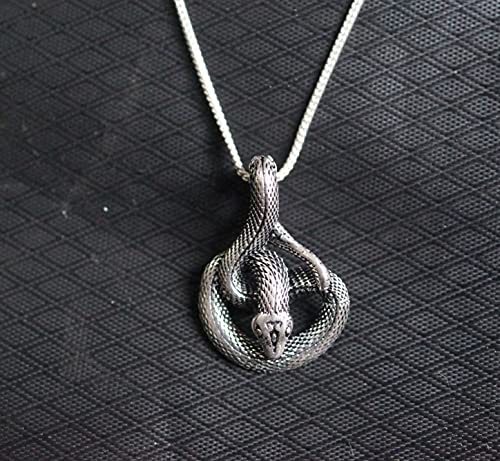 Angry Cobra Snake Beautiful Oxidized Animal Lovers Coil Cobra Pendant Necklace, 18 inches4