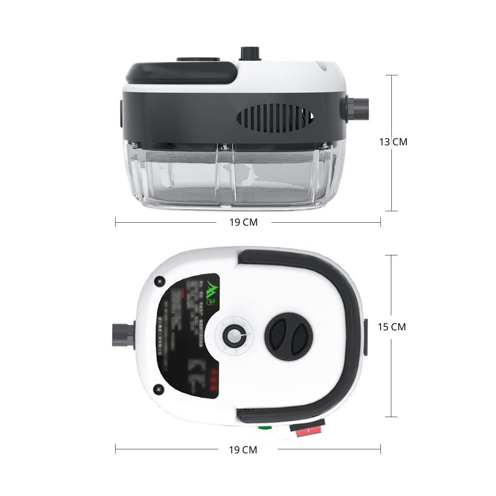 Andoer Nettoyeur vapeur, 2500W Nettoyeur vapeur portable à main - Machine de nettoyage à vapeur haute température et haute pression avec têtes de brosse pour meubles de cuisine, salle de bain, voiture
