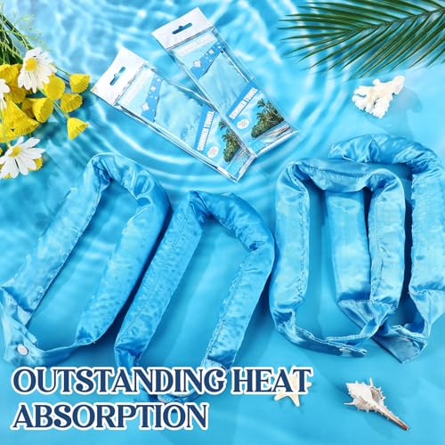 Image of Cozypower 6 Pcs Cooling Neck Wraps with Button Cooling Bandana Neck Cooler Scarf for Hot Weather Ice Neck Wrap Summer Outdoor