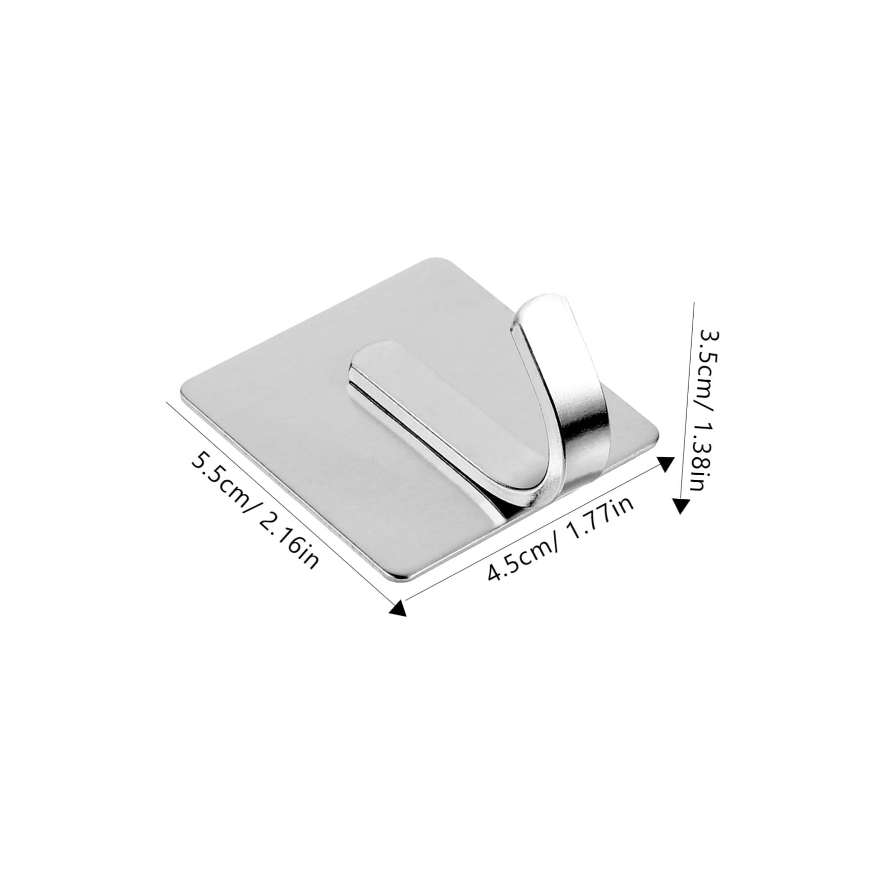 IWOWHERO 4Pcs Heavy Duty Stainless Steel Towel Hooks Adhesive Wall Hooks for Bathroom Kitchen No Drill Installation Brushed Finish for Organizing Towels