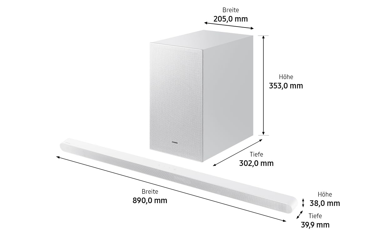Samsung HW-S711GD 3.1-Kanal Ultra Slim Soundbar für TV-Geräte, Bluetooth-Lautsprecher mit ultraschlankem Design, Kabelloses Dolby Atmos / DTS:X, Q-Symphony [2024]