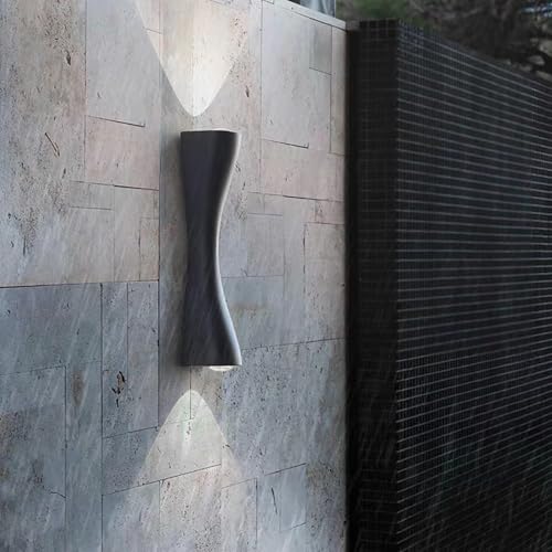 Applique murale extérieur LED IP65 étanche, luminaire en aluminium avec éclairage haut bas