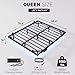 qimamo 14 Inch Floating Queen Bed Frame with Smart LED Lights and Charging Station, Modern Metal Queen Bed Frame, Easy to Assemble, No Box Spring Needed (Queen)