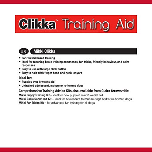 Mikki Hund und Welpe Clikka Clicker - für Hund Gehorsam und Rückruf Clicker Training