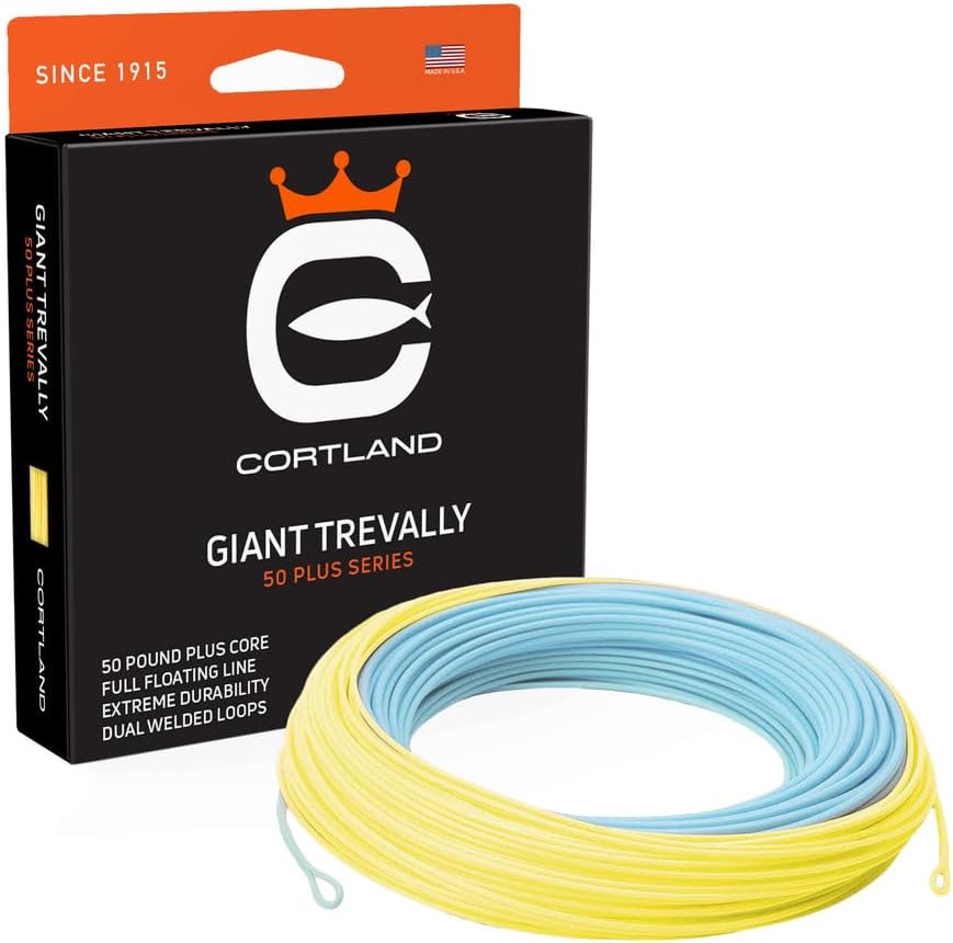 Cortland 50 Plus Giant Trevally Saltwater Fly Line, Light Blue/Yellow