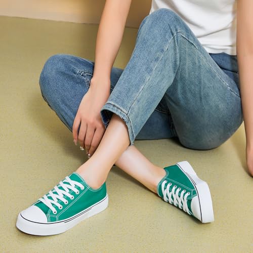 Image of hash bubbie White Sneakers for Women Low Top Canvas Shoes Womens Canvas Sneakers Women's Fashion Sneakers Slip on Casual Tennis Shoes