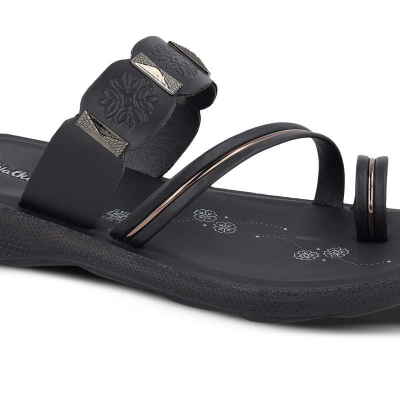 Image of WALKAROO Women's Casual Wedge Sandal|Soft Cushion Footbed&Anti-Slip Outsole,Textured Multi Strap Closure|Stylish,Fashion & comfortable for all day use|W7673