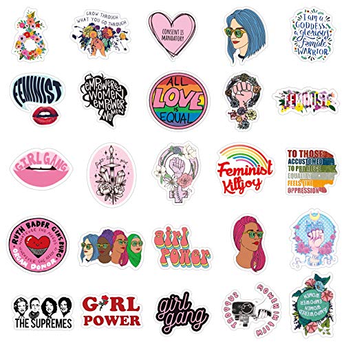 image for Acekar Feminist Stickers| 50 Pcak | Vinyl Waterproof Stickers for Lapt