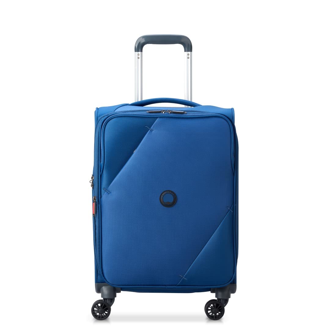 Maringa 55 cms Small Cabin Polyester Soft Sided 8 Wheels Spinner and Expandable Suitcase/Trolley Bag for Travel with TSA Lock- Blue-image-38
