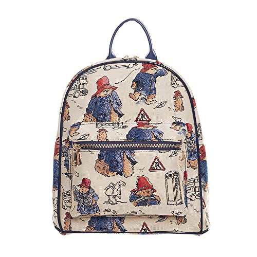 Signare Tapestry Women Backpack Rucksack Casual Daypack With Paddington Bear Design (DAPK-PADD)