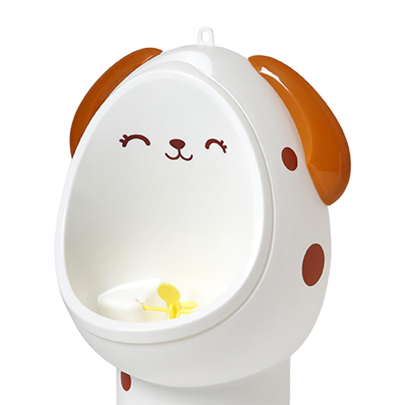 Boy Training Urinal Kindertöpfchen Toilette Einsatz Pee Urinal mit Abnehmbarer Pp Schale Cartoon Design für Kinderzimmer Badezimmer, brauner Hund