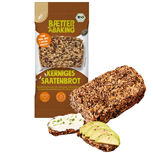 5er PACK Bio - Brot Backmischung Kerniges Saatenbrot - Biobrotbackmischung (5x 500 Gramm) Cover