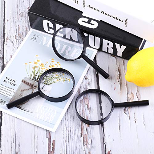 ADXCO 24 Pack Handheld Magnifier Plastic Magnifying Glass Portable Reading Magnifiers Plastic Magnifying Glasses with Storage Bag for Reading Jewelry Home Office Desk Accessories, Book, Magazine - Image 6
