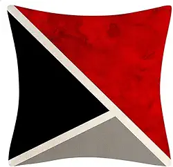 Capa de Almofada Abstrato Cinza Vermelho Capa de Almofada com Estampa Geométrica Capa de Almofada Decorativa 45 * 45cm,13