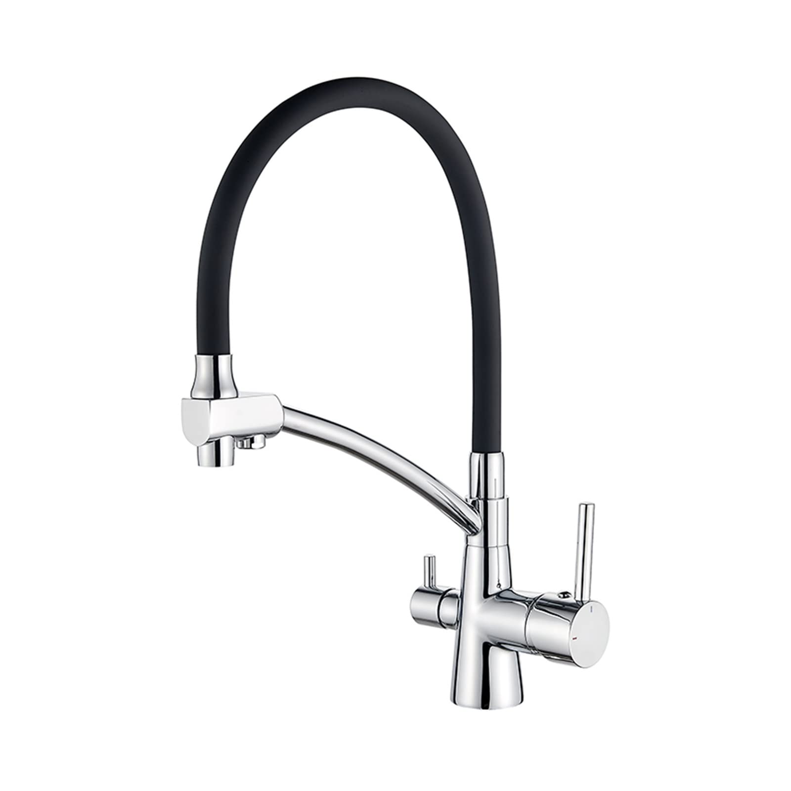 Kitchen Faucet Water Filter Faucets Dual Spout Mixer Purification Feature Taps,Precise Control(L4855-2)