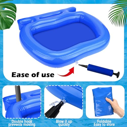 Bañera inflable para pies para piscina, azul miniatura 5