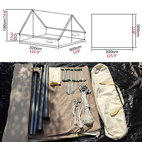 Carpa Yurt Grande para Familia 3-4 Personas 320x300x190 cm miniatura 7