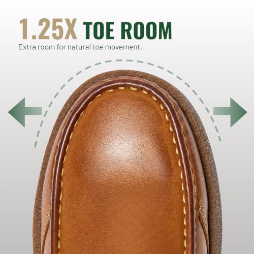 Image of Men's Moc Toe Chukka Boots Leather Casual Desert Boot