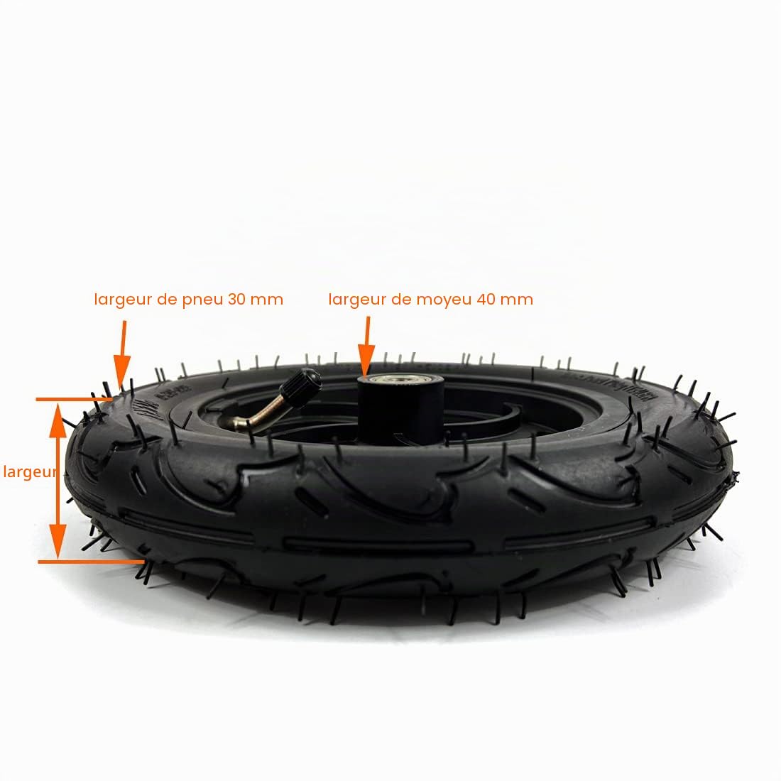 L-faster 8 "Pneumatique Roue avec Tube Intérieur pour Kick Scooter Scooter Roue Taille 8x1 1/4 Aluminium Alliage Hub 32mm Largeur Roue avec Roulements