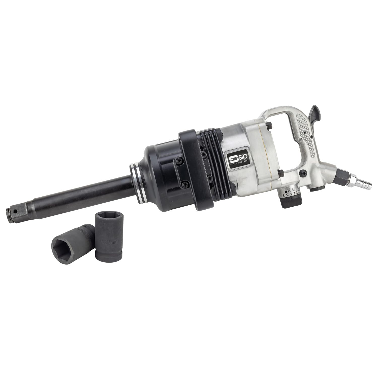 SIP 1" Air Impact Wrench, High Torque 2180Nm, Pinless Hammer, Adjustable Speed, Side Exhaust & Extended Anvil