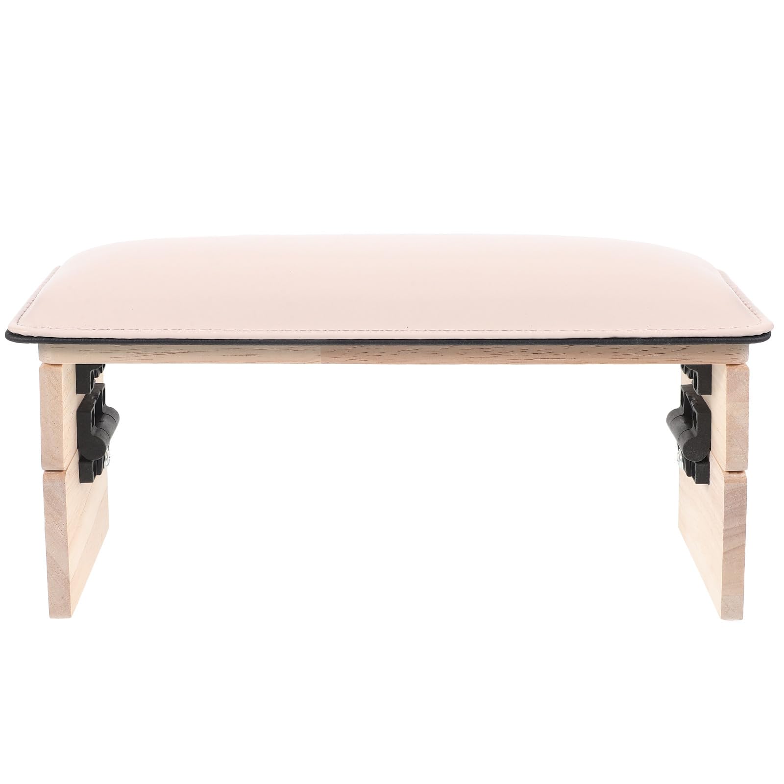 Cojín Reposamanos para Manicura Doble Plegable de Pu Piel Rosa, Altura Ajustable 3 Niveles, Soporte para Decoración de Uñas y Mesa de Manicura Profesional, Accesorio para Salón
