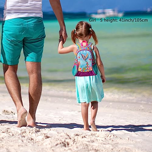 Happysunny Toddler Mermaid Backpack Tail For Girls Kids 3-5 Years Old Age 4-6 With Reversible Sequins Cute Bookbag For Preschool Kindergarten Early Elementary Little Kids #TOP5