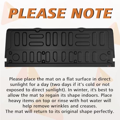 Image of TripleAliners Truck Mat Compatible with 2017-2022 Ford Super Duty F250 /F350 /F450 Accessories, Tailgate Mat Custom Fit All Weather Protection Pickup Liner