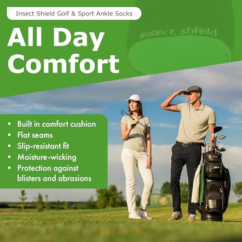 Golf & Sport Ankle Sock - Athletic Socks with Built-In Insect Protection & Footbed Cushioning for Men & Women4
