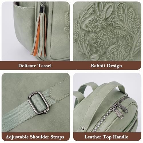 Image of Mini Backpack Purse for Women,Vegan Leather Small Backpack for Daily | Embossed Lightweight Water-Resistance Travel Mini Fashion Daypack Bag,Ladies Casual Backpack Purse Gift Choice for Women
