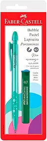 Lapiseira Bubble Pastel 0.7mm, Faber-Castell, Verde Água, com Grafite