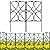 AMAGABELI GARDEN & HOME 10 Panels 24in(H)×10ft(L) Decorative Garden Fences and Borders for Dogs Rustproof Metal No Dig Fence Panels Garden Edging Border for Animal Barrier Flower Beds Yard Patio